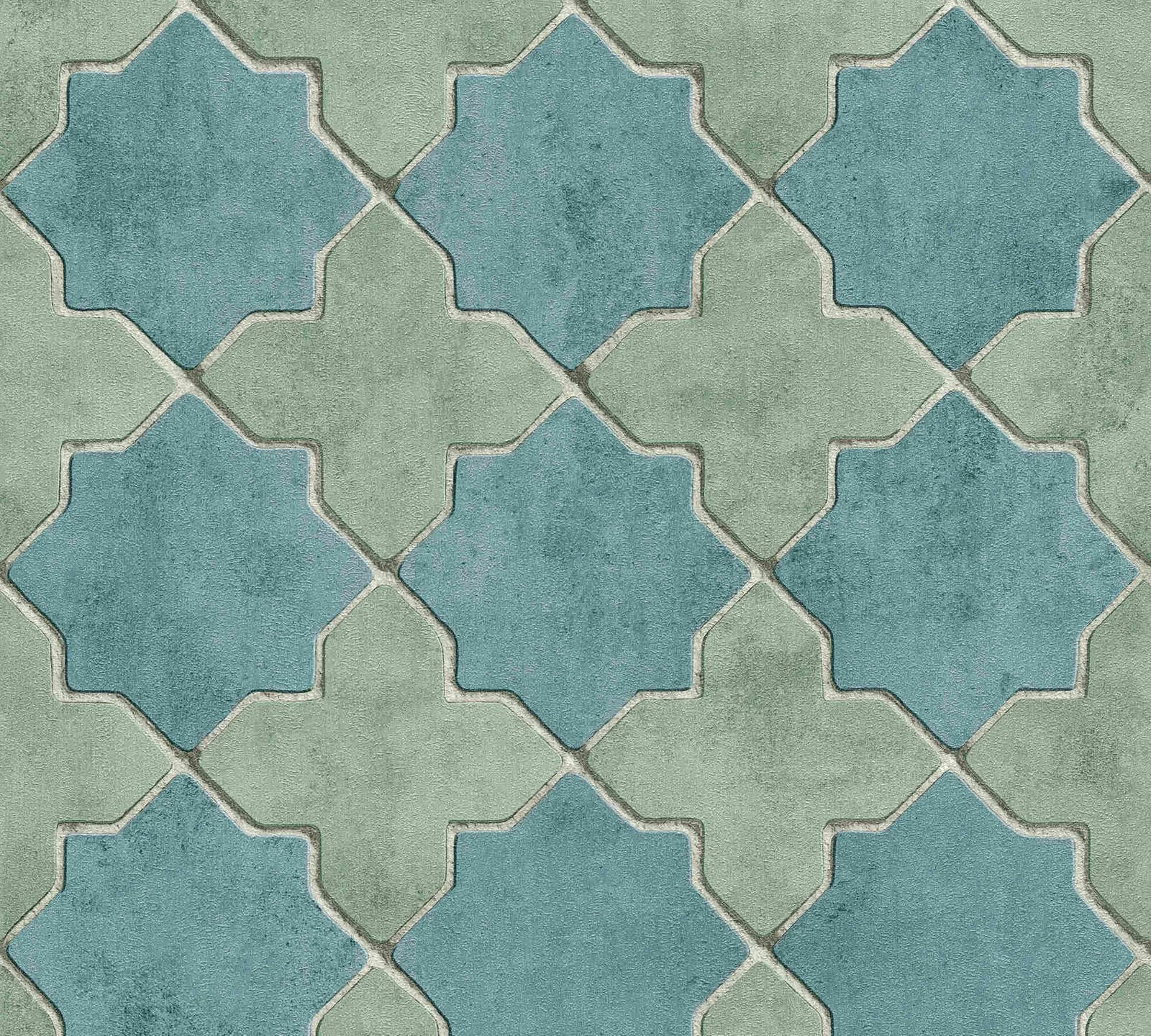 Tapete Vlies New Walls Fliesen Blau Blaßgrün 37421-4 4 Tapete Vlies New Walls Fliesen Blau Blaßgrün 37421-4 – Bild 2