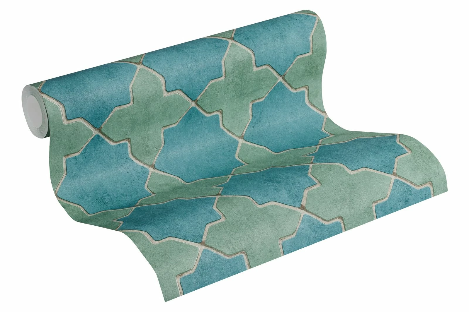 Tapete Vlies New Walls Fliesen Blau Blaßgrün 37421-4 3 Tapete Vlies New Walls Fliesen Blau Blaßgrün 37421-4