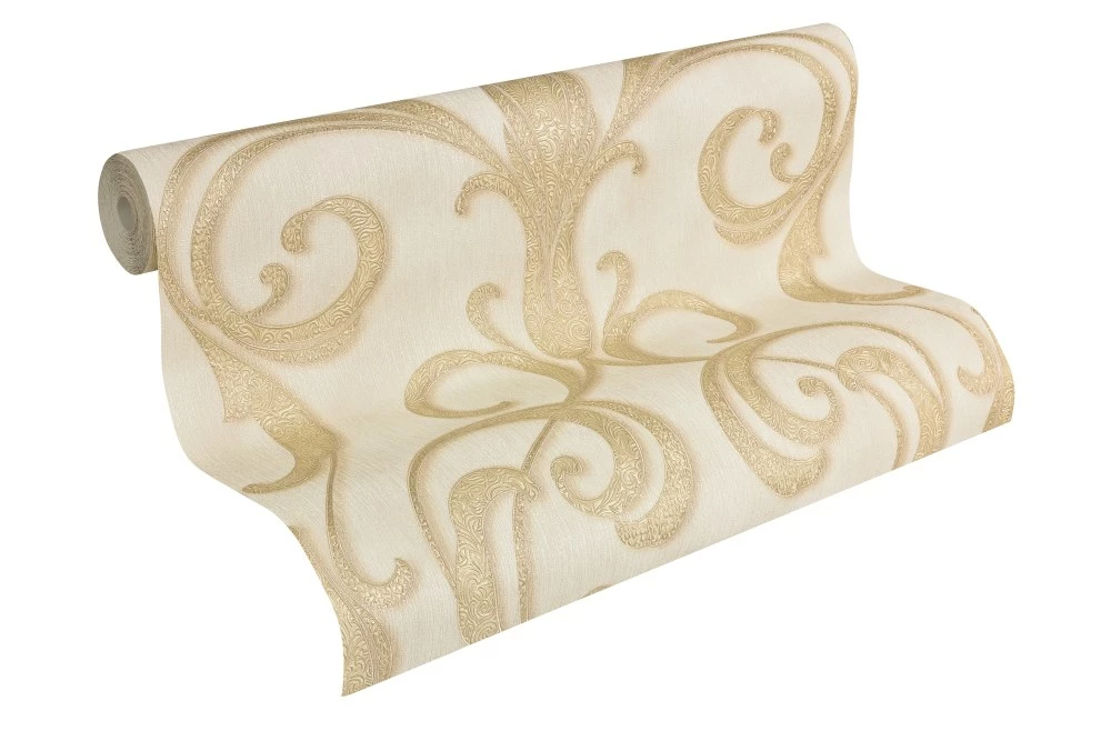 Tapete Vlies Architects Paper Ornament Creme Glanz 95892-5 4 Tapete Vlies Architects Paper Ornament Creme Glanz 95892-5 – Bild 2