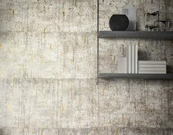 Tapete Vlies Patina Kork Greige Gold Metallic 85747