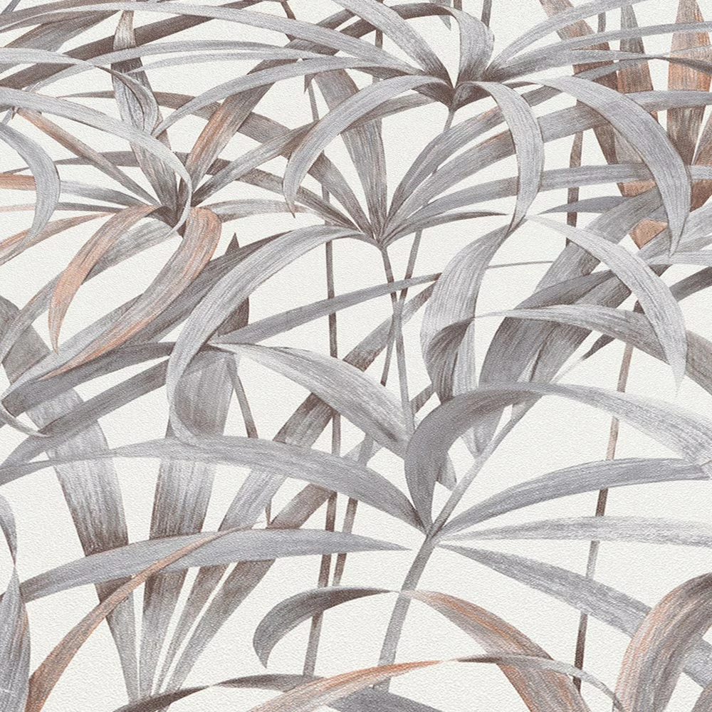 Tapete Vlies Pflanzen Dschungel Weiß Grau Braun 10213-10 7 Tapete Vlies Pflanzen Dschungel Weiß Grau Braun 10213-10 – Bild 5