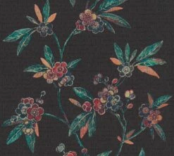 Tapete Vlies Ranken Floral Schwarz Rot Metallic 37472-1 -Orex Verkäufe Tapete Vlies Ranken Floral schwarz rot Metallic 37472 1 63204168 2