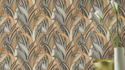 Tapete Vlies Rasch Blätter Gräser Braun Grau 541274 -Orex Verkäufe Tapete Vlies Rasch Blaetter Graeser braun grau 541274 63208813 2