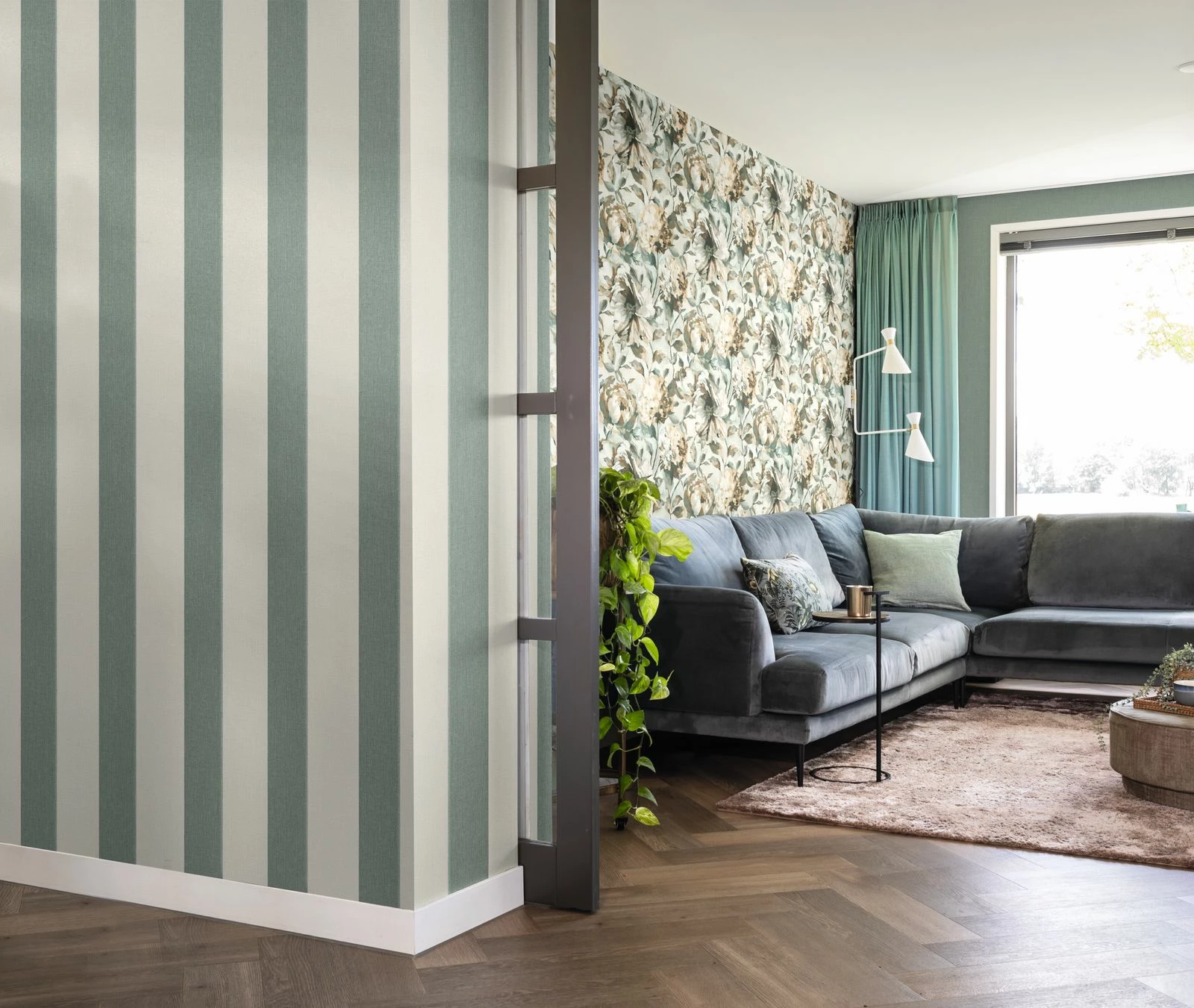 Tapete Vlies Rasch Blockstreifen Blau-grau Weiß 485448 4 Tapete Vlies Rasch Blockstreifen Blau-grau Weiß 485448 – Bild 2