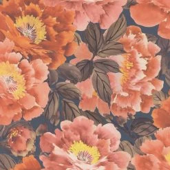 Tapete Vlies Rasch Blumen Floral Orange-rot Braun 408348 -Orex Verkäufe Tapete Vlies Rasch Blumen Floral orange rot braun 408348 63206445 1