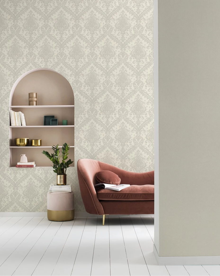 Tapete Vlies Rasch Einfarbig Creme-weiß Metallic 420616 5 Tapete Vlies Rasch Einfarbig Creme-weiß Metallic 420616 – Bild 3