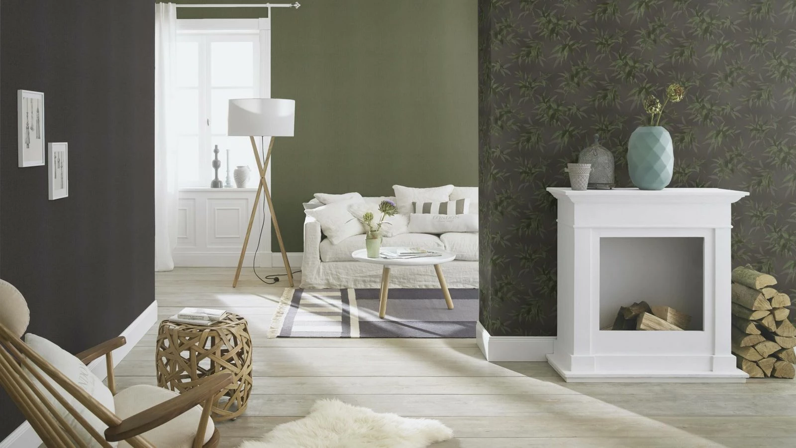 Tapete Vlies Rasch Floral Bambus Schwarz Grün 409772 6 Tapete Vlies Rasch Floral Bambus Schwarz Grün 409772 – Bild 4