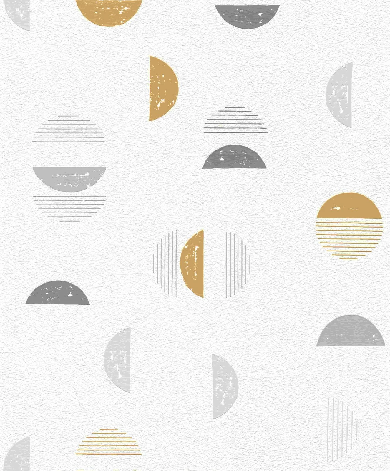 Tapete Vlies Rasch Halbkreise Prego Weiß Braun 500554 3 Tapete Vlies Rasch Halbkreise Prego Weiß Braun 500554