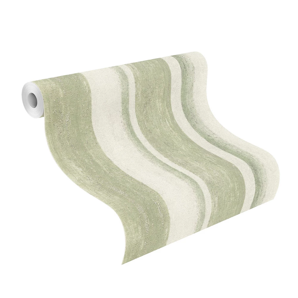Tapete Vlies Rasch Streifen Gips Grün Weiß 617771 3 Tapete Vlies Rasch Streifen Gips Grün Weiß 617771