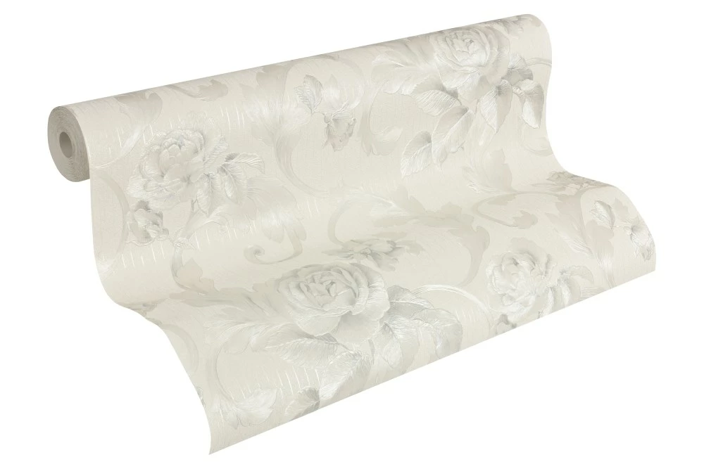 Tapete Vlies Architects Paper Rosen Weißgrau Glanz 95983-4 4 Tapete Vlies Architects Paper Rosen Weißgrau Glanz 95983-4 – Bild 2