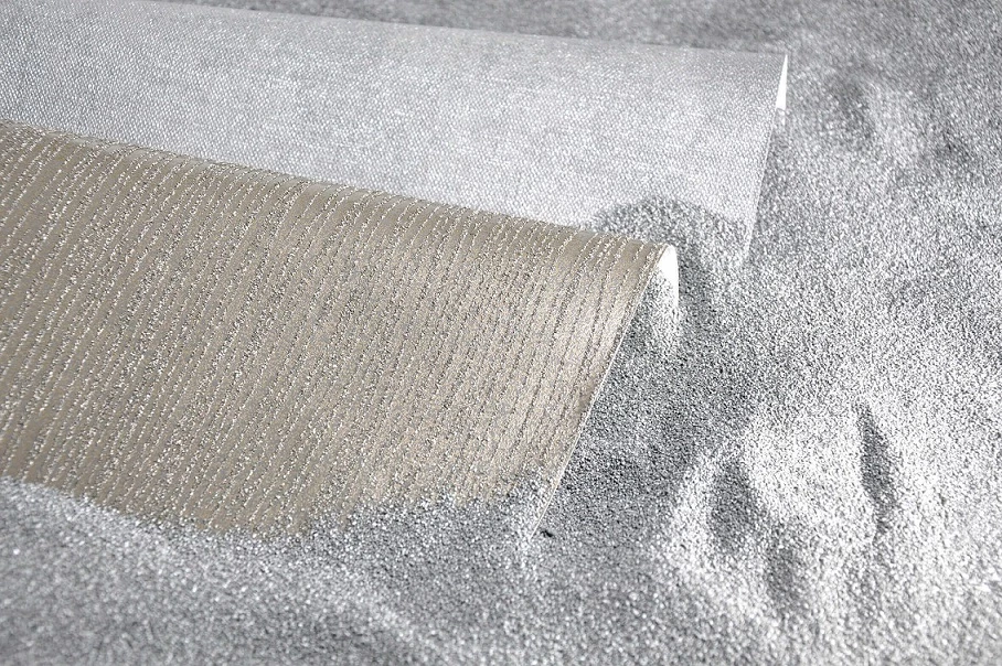 Tapete Vlies Sand-Körnung Einfarbig Weiß Glanz 32505 7 Tapete Vlies Sand-Körnung Einfarbig Weiß Glanz 32505 – Bild 5