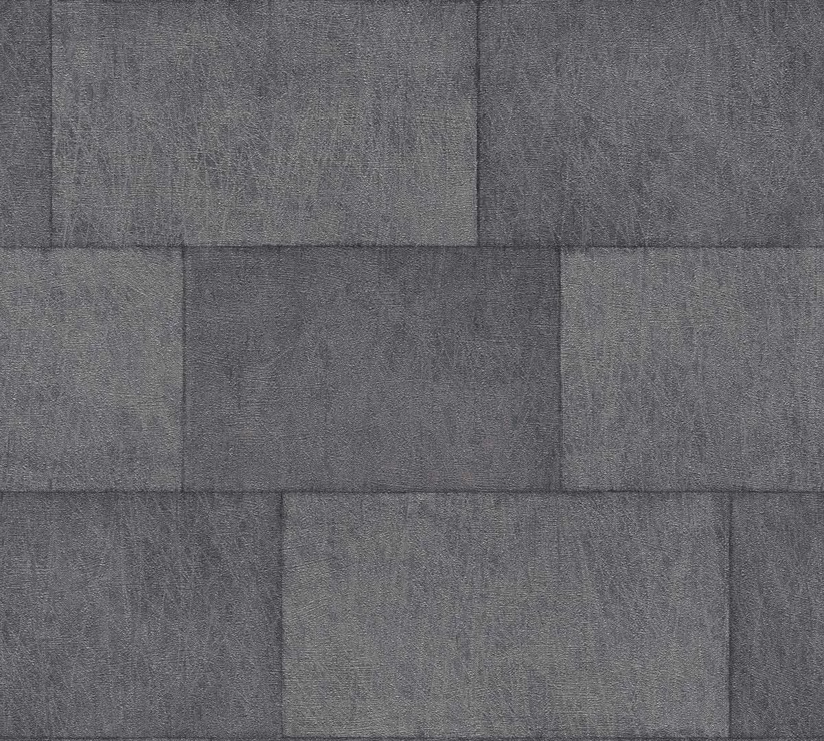 Tapete Vlies Stein-Wand Anthrazit Glanz 38201-6 4 Tapete Vlies Stein-Wand Anthrazit Glanz 38201-6 – Bild 2