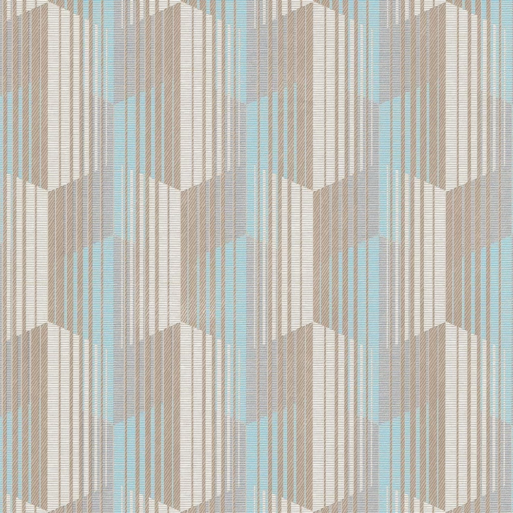 Tapete Vlies Streifen Grafik Braun Türkis Beige 10247-18 5 Tapete Vlies Streifen Grafik Braun Türkis Beige 10247-18 – Bild 3