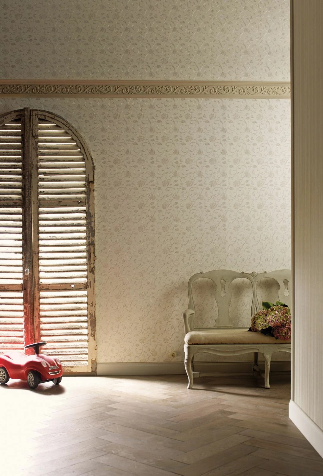 Tapete Vlies Streifen Creme Marburg Opulence 77842 4 Tapete Vlies Streifen Creme Marburg Opulence 77842 – Bild 2