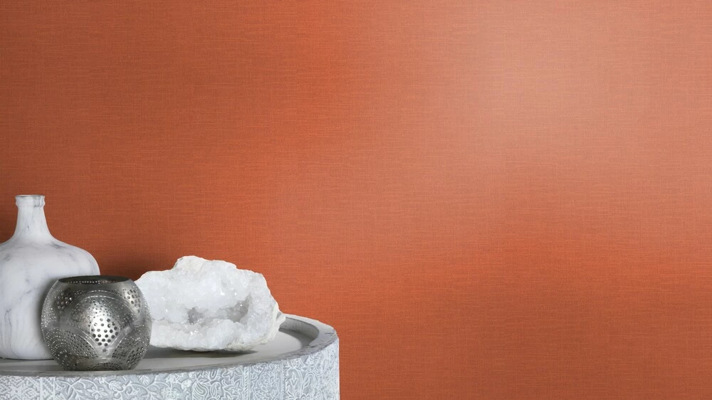 Tapete Vlies Uni Textilstruktur Orange-rot Rasch 700497 6 Tapete Vlies Uni Textilstruktur Orange-rot Rasch 700497 – Bild 4