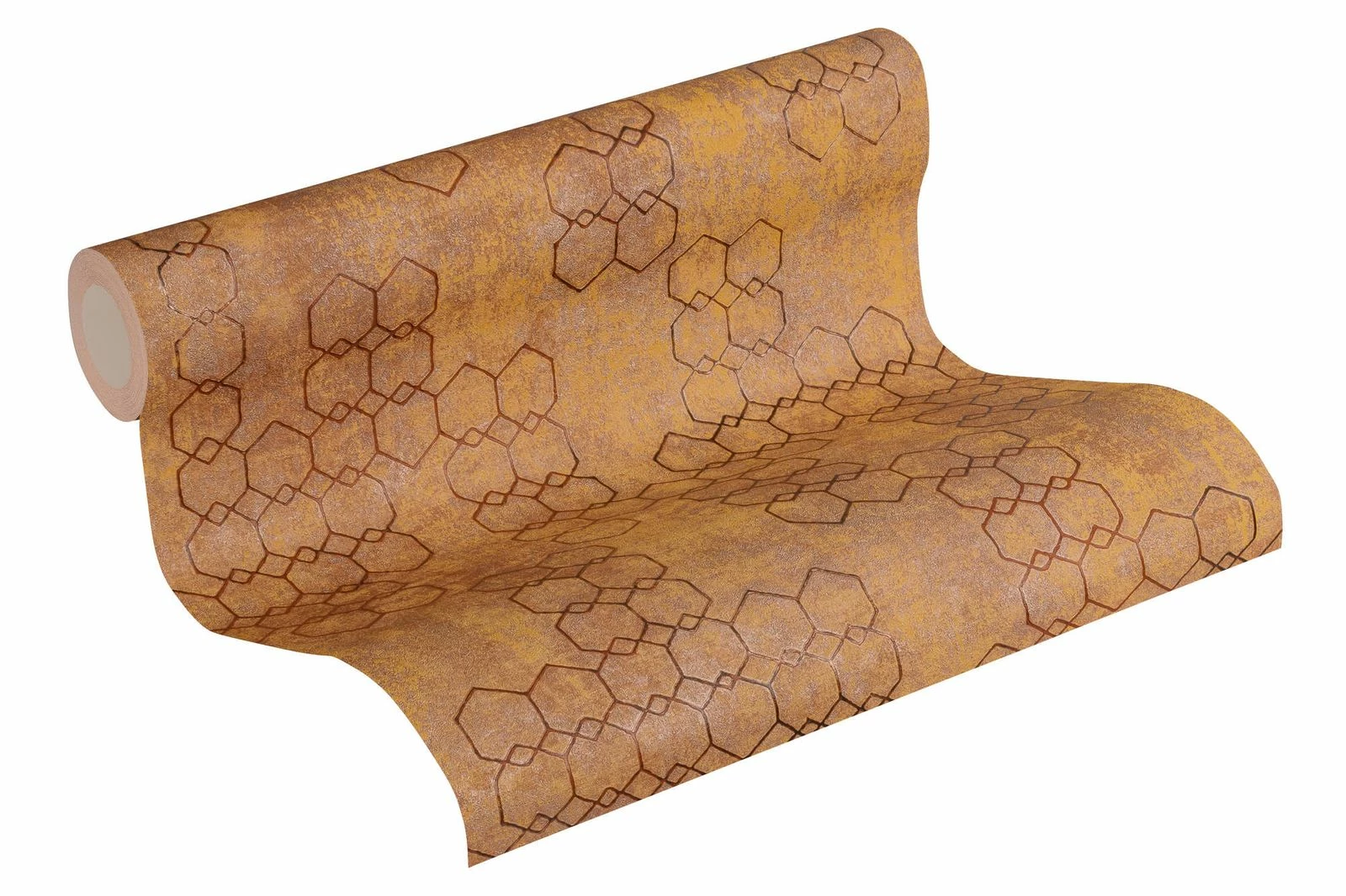 Tapete Vlies Grafisch Muster Orange Kupfer 37424-3 3 Tapete Vlies Grafisch Muster Orange Kupfer 37424-3