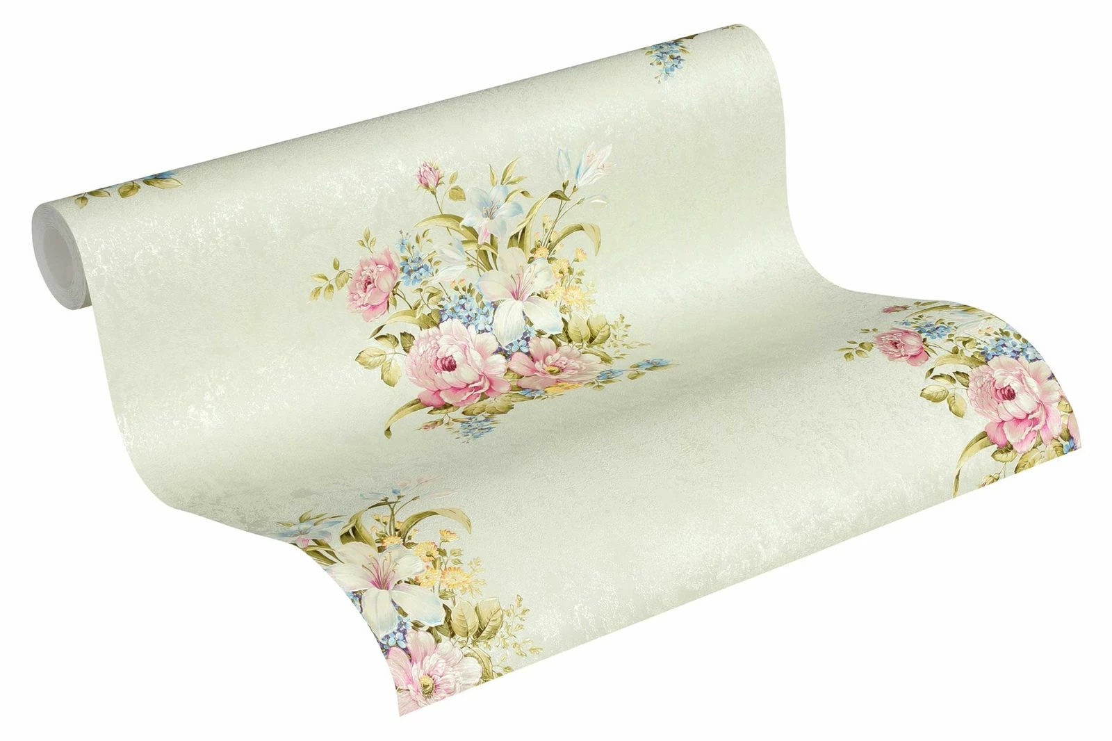 Tapete Vlies Blumenstrauß Grüngrau Grün Pink 37225-5 3 Tapete Vlies Blumenstrauß Grüngrau Grün Pink 37225-5