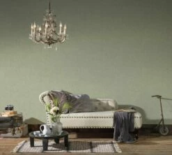 Tapete Vlies Einfarbig Meliert Grün Glanz 37228-2 -Orex Verkäufe Tapete aus Vlies 37228 2 Einfarbig meliert gruen Glanz 63202978 2