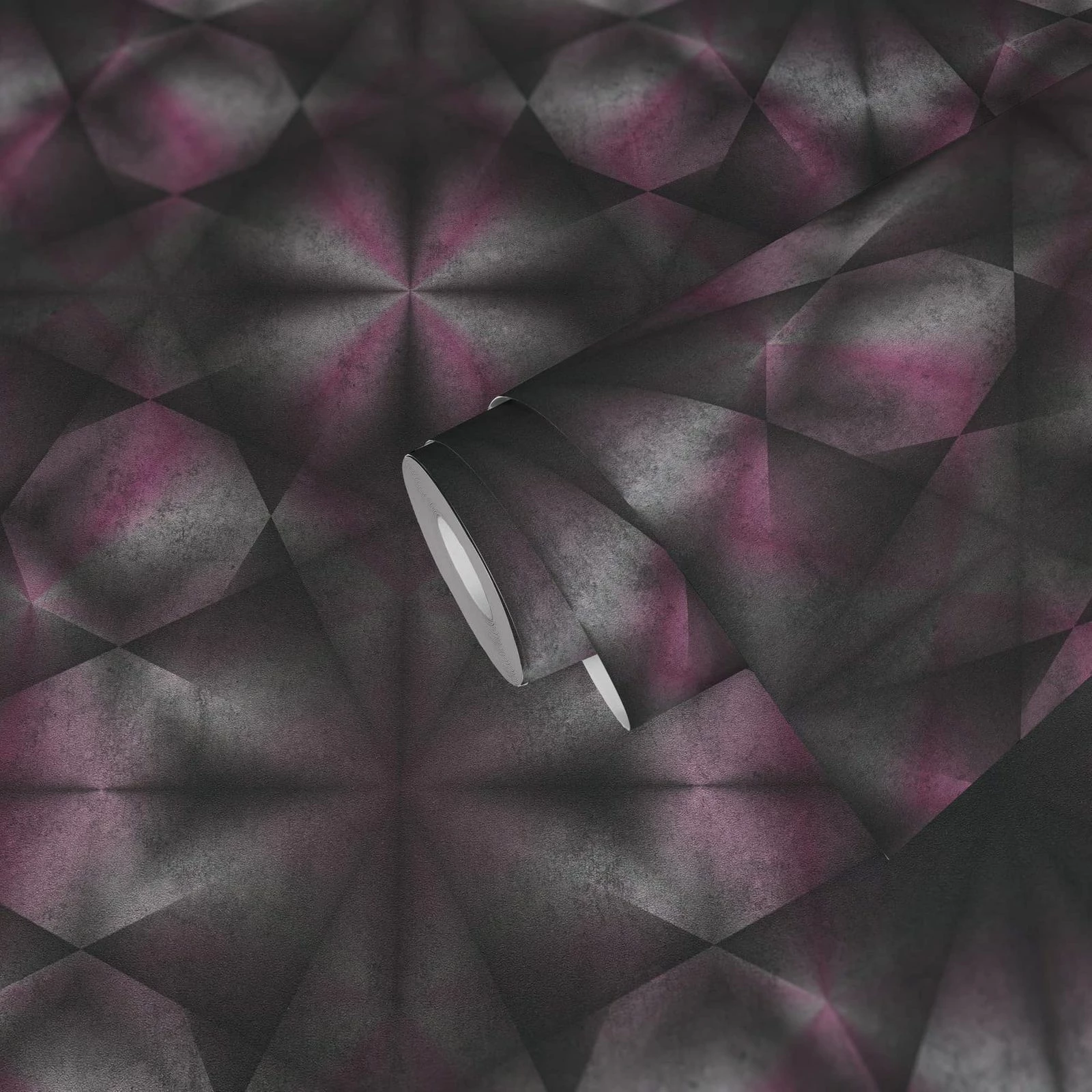 Tapete Vlies 3D Dreiecke Pink Schwarz Grau 38692-1 7 Tapete Vlies 3D Dreiecke Pink Schwarz Grau 38692-1 – Bild 5