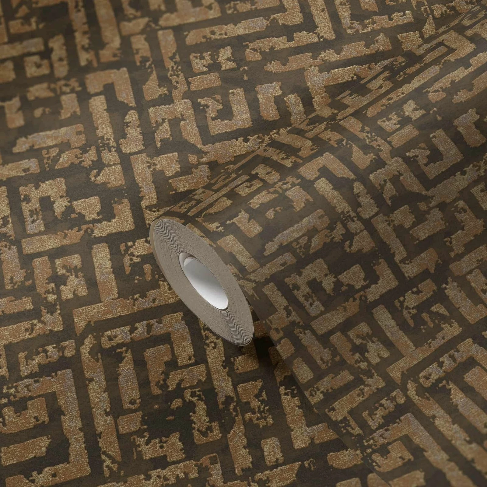 Tapete Vlies Labyrinth Geometrie Braun Gold 38695-5 7 Tapete Vlies Labyrinth Geometrie Braun Gold 38695-5 – Bild 5