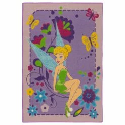 Teppich Disney Kinder Tinkerbell Fee Mädchen Lila 95x133