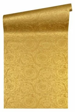 Versace Home Tapete Ornament Gelb-gold Metallic 366923 8 Versace Home Tapete Ornament Gelb-gold Metallic 366923 -Orex Verkäufe Versace Home IV Vinyltapete Blumenornament gelbgold Metallic 366923 63200255 3