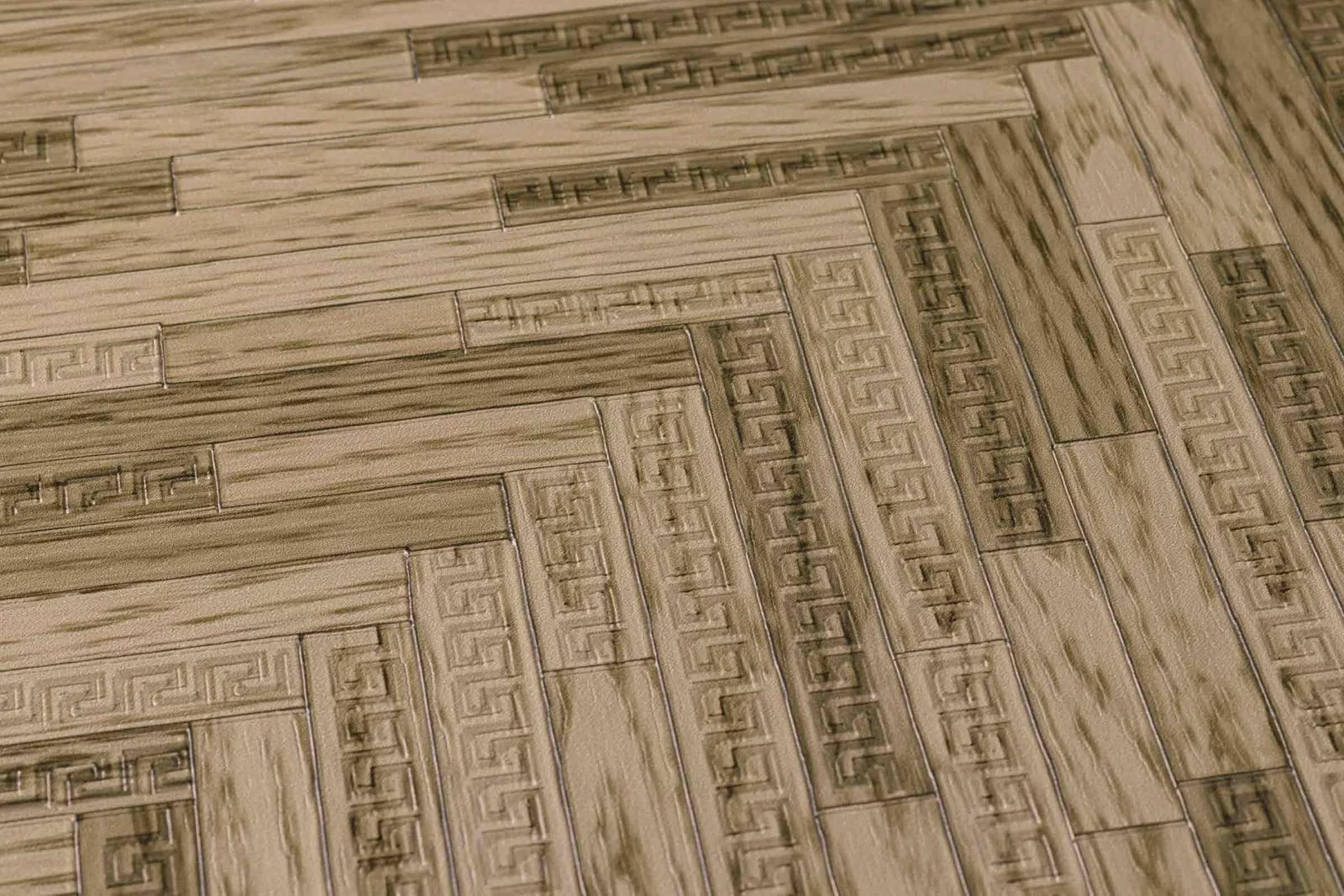 Versace Home Tapete Fischgrät Braun Beige Glanz 370512 4 Versace Home Tapete Fischgrät Braun Beige Glanz 370512 – Bild 2