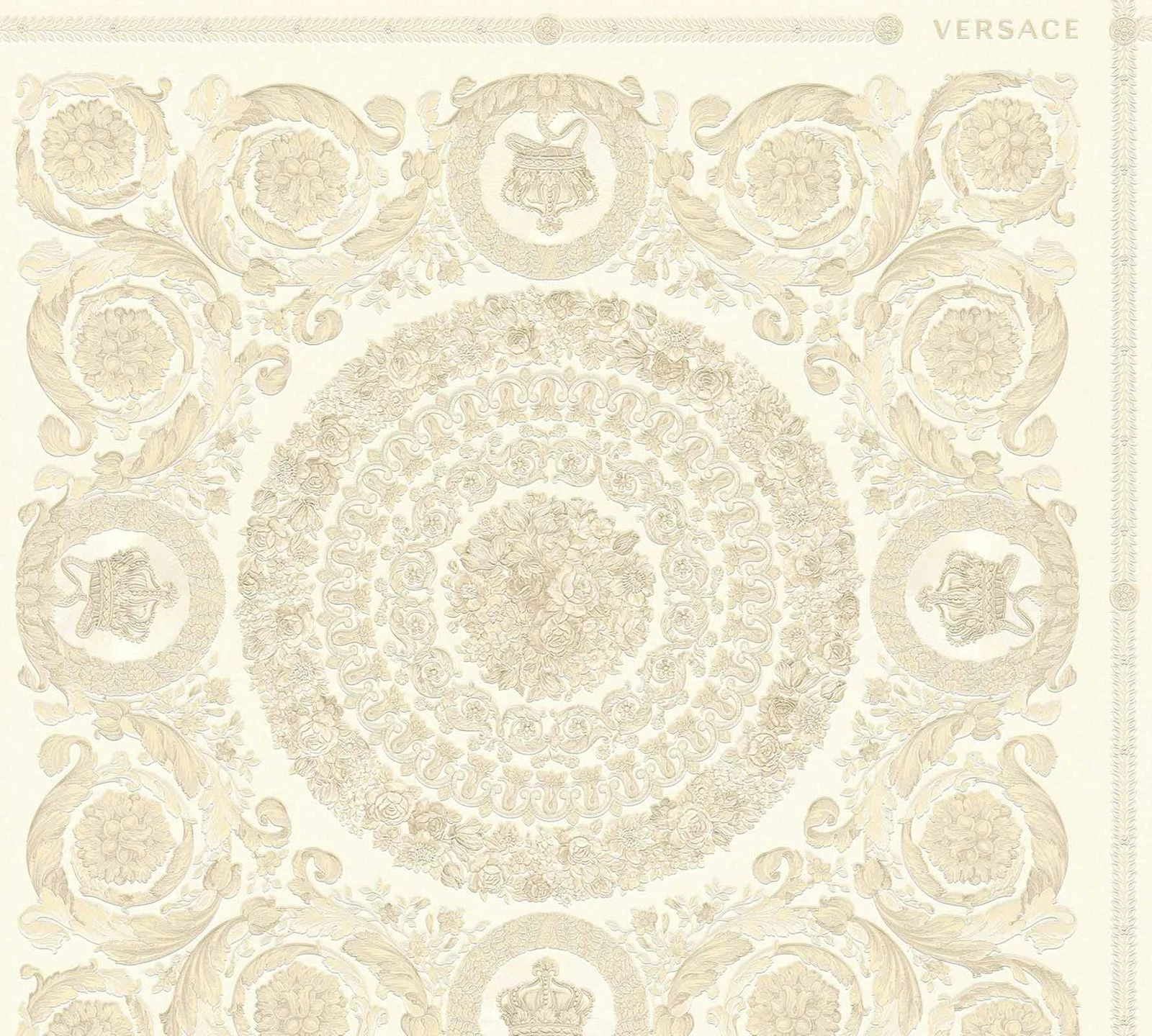 Versace Home Tapete Kacheln Creme Beige Metallic 370551 3 Versace Home Tapete Kacheln Creme Beige Metallic 370551