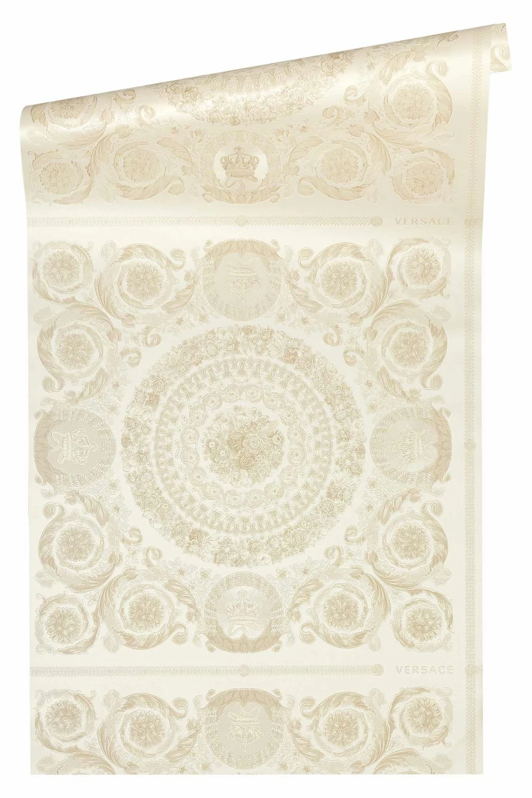 Versace Home Tapete Kacheln Creme Beige Metallic 370551 5 Versace Home Tapete Kacheln Creme Beige Metallic 370551 – Bild 3