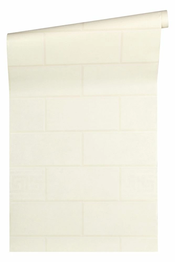 Versace Home Tapete 3D Fliesen Weiß Creme-grau 34322-2 4 Versace Home Tapete 3D Fliesen Weiß Creme-grau 34322-2 – Bild 2