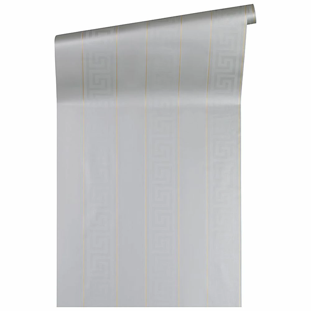 Versace Home Tapete Streifen Grau Gold Glanz 93524-5 4 Versace Home Tapete Streifen Grau Gold Glanz 93524-5 – Bild 2