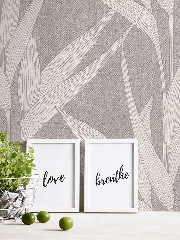 Vlies Tapete Blätter Dunkelgrau Hygge Livingwalls 36123-3 3 Vlies Tapete Blätter Dunkelgrau Hygge Livingwalls 36123-3