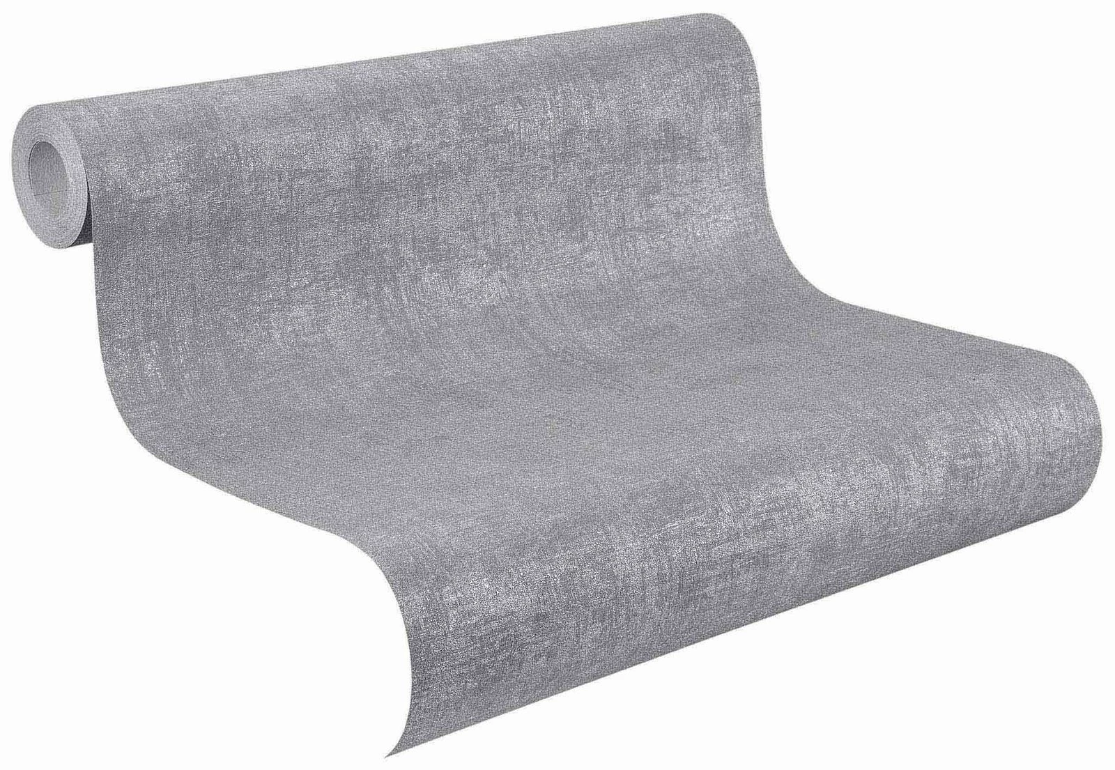 Vlies Tapete Uni Einfarbig Rasch Silbergrau 489941 4 Vlies Tapete Uni Einfarbig Rasch Silbergrau 489941 – Bild 2