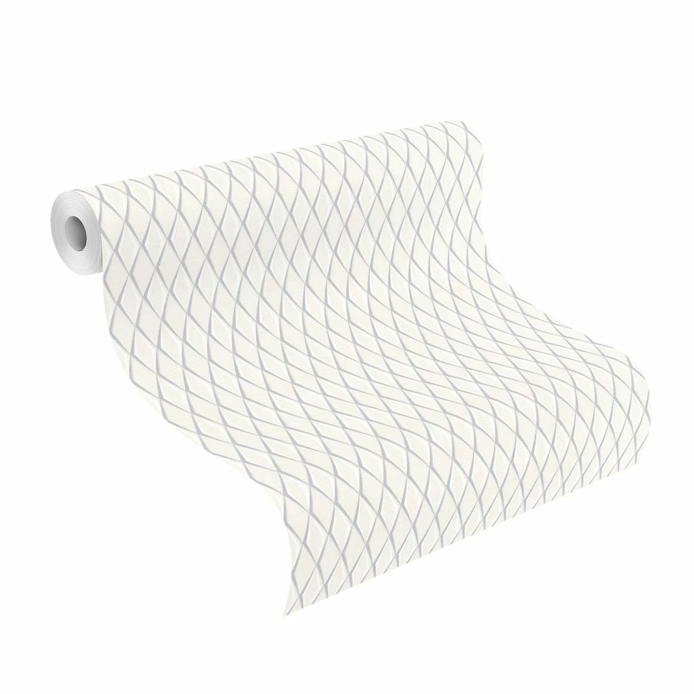 Vlies Tapete Rauten 3D Grau Metallic Rasch Cato 800760 4 Vlies Tapete Rauten 3D Grau Metallic Rasch Cato 800760 – Bild 2