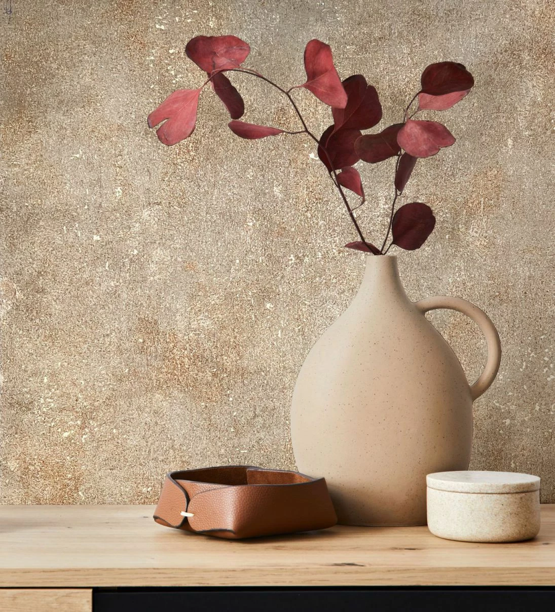 Vliestapete Marburg Beige Kupfer Uni Beton Optik 34269 7 Vliestapete Marburg Beige Kupfer Uni Beton Optik 34269 – Bild 5