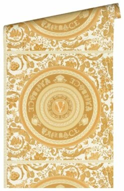 Versace Vliestapete 38705-4 Floral Medusa Weiß Gold -Orex Verkäufe Vliestapete 38705 4 Floral Medusa Weiss Gold VERSACE Home Tapete 63213751 1
