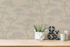 Vliestapete 38741-1 AS Creation Beige Blau Baum Pinien -Orex Verkäufe Vliestapete Baeume Beige Blau Nara 38741 1 AS Creation 63214151 7