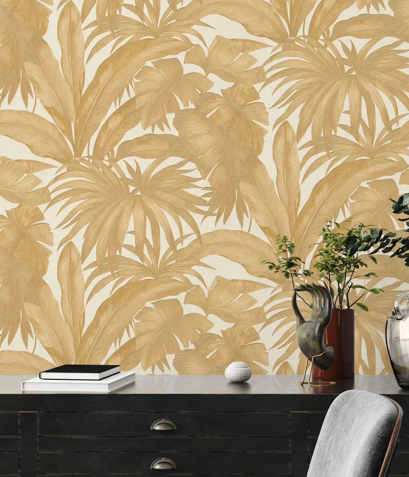 Vliestapete Blätter Creme Gold Versace 96240-4 4 Vliestapete Blätter Creme Gold Versace 96240-4 – Bild 2
