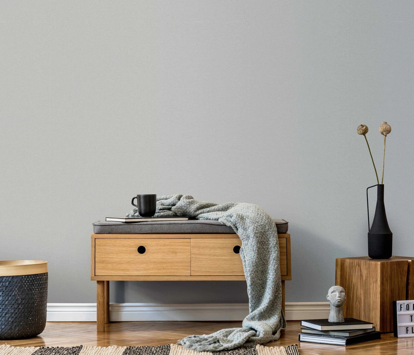 Vliestapete Struktur Uni Erismann 10108-29 Silber 6 Vliestapete Struktur Uni Erismann 10108-29 Silber – Bild 4