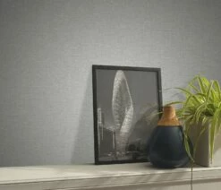 Vliestapete Struktur Uni Erismann 10108-29 Silber