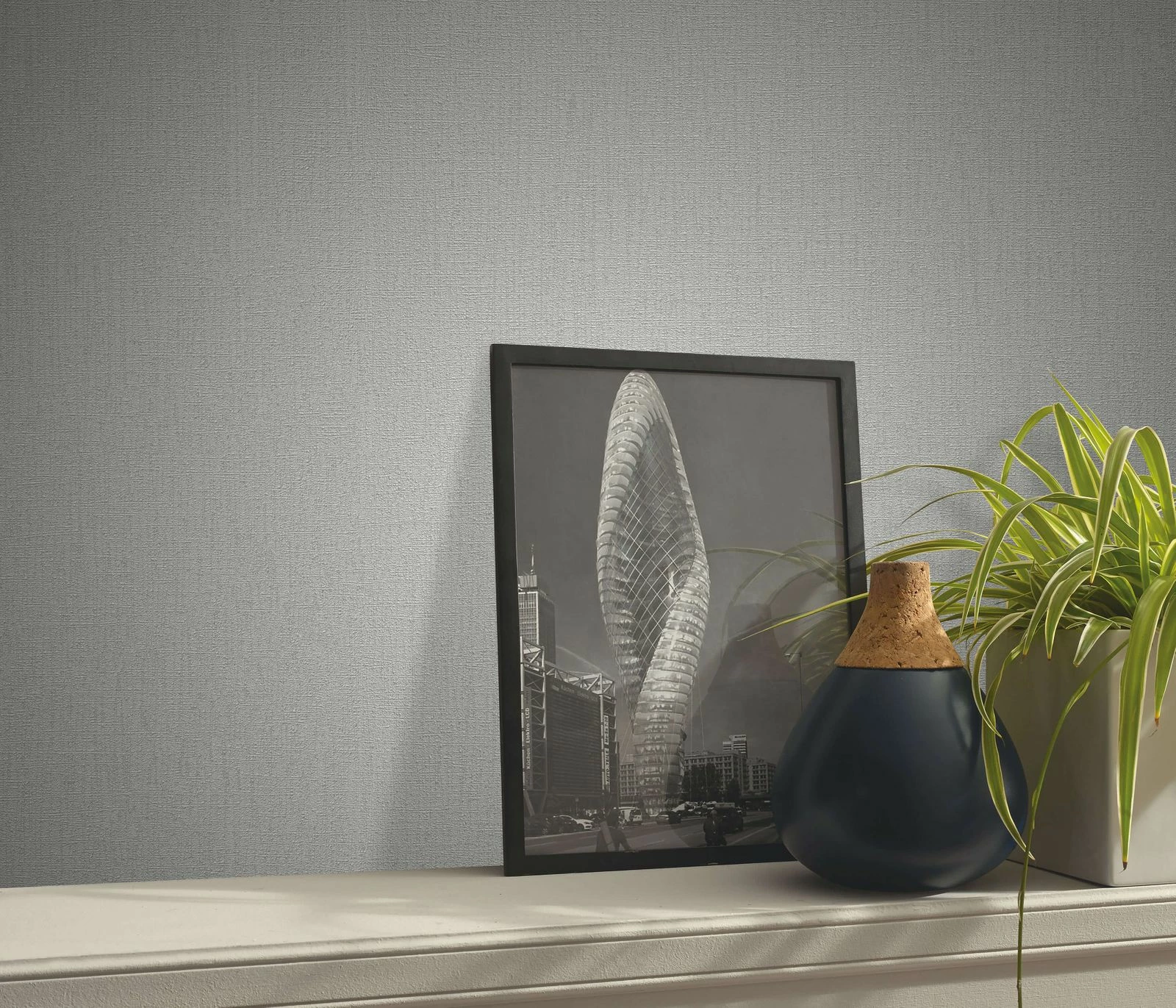 Vliestapete Struktur Uni Erismann 10108-29 Silber 3 Vliestapete Struktur Uni Erismann 10108-29 Silber