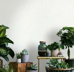 Vliestapete Einfarbig Leinen Struktur Weiß 82345