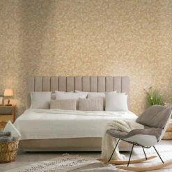 Vliestapete Elle 3D-Effekt Uni Gold Metallic 10329-30