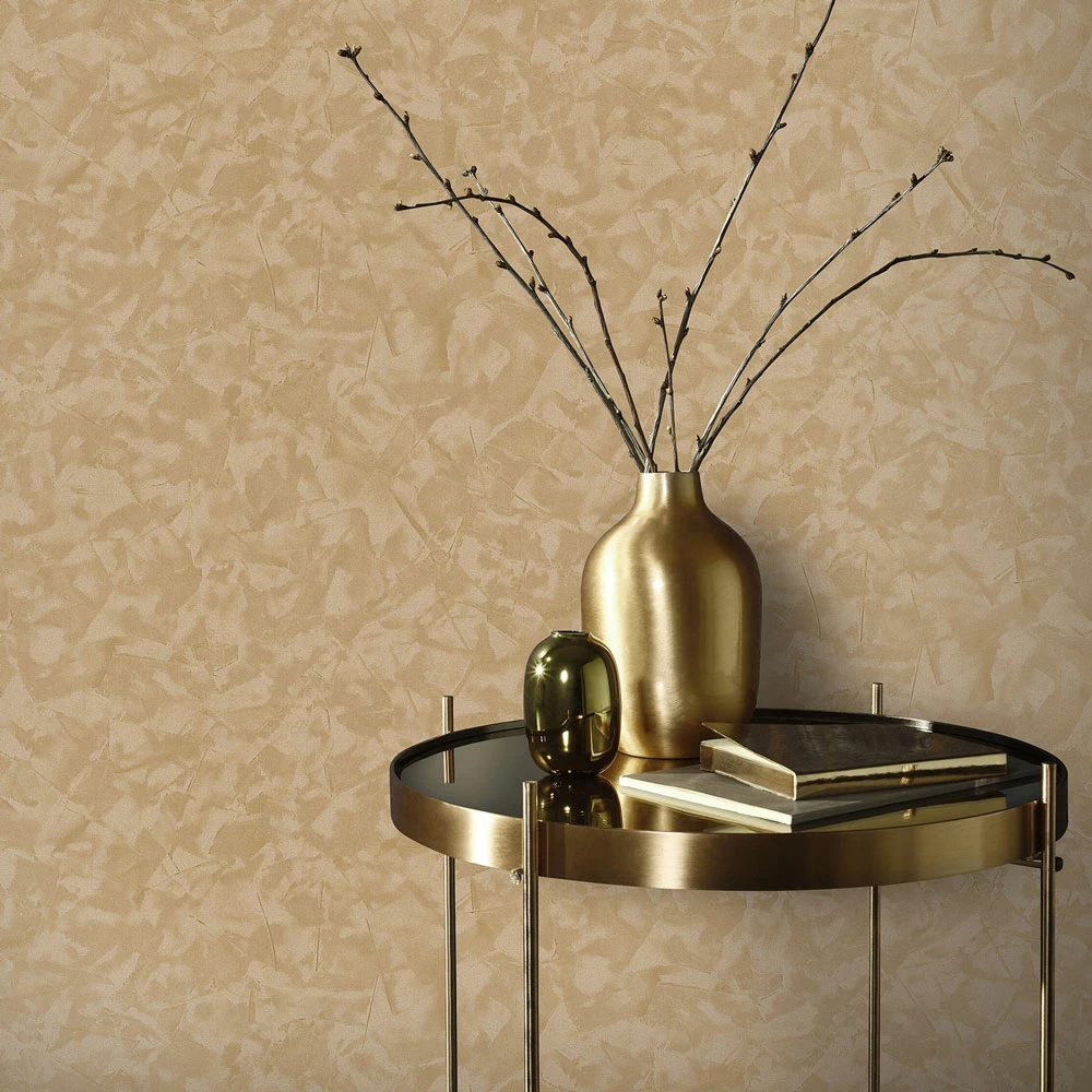 Vliestapete Elle 3D-Effekt Uni Gold Metallic 10329-30 7 Vliestapete Elle 3D-Effekt Uni Gold Metallic 10329-30 – Bild 5