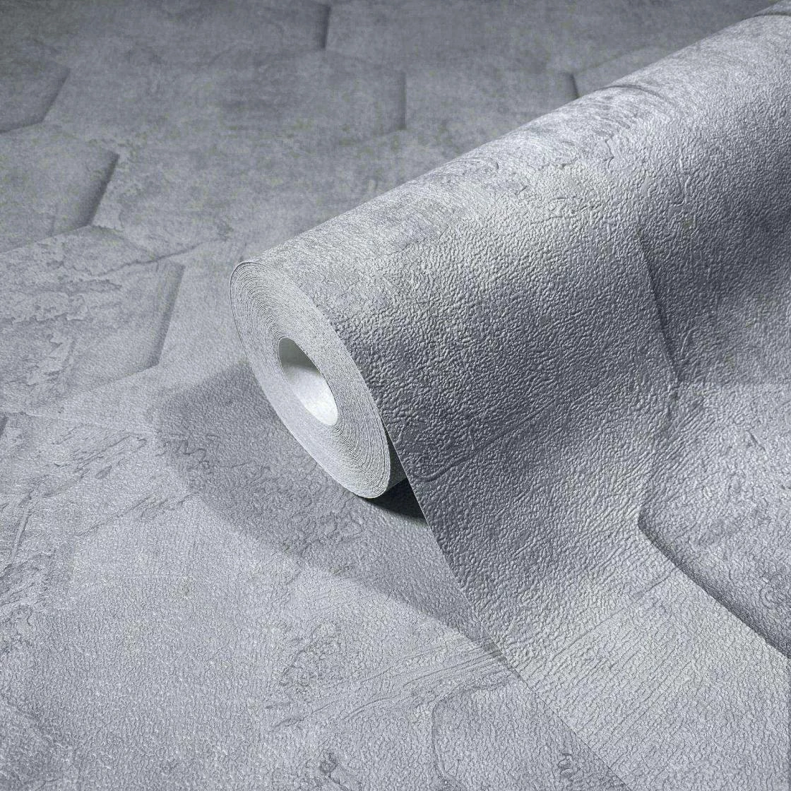 Vliestapete Grau Waben 3D Optik Marburg 34160 5 Vliestapete Grau Waben 3D Optik Marburg 34160 – Bild 3