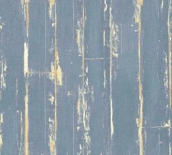 Vliestapete Holz Retro Blau 36856-3