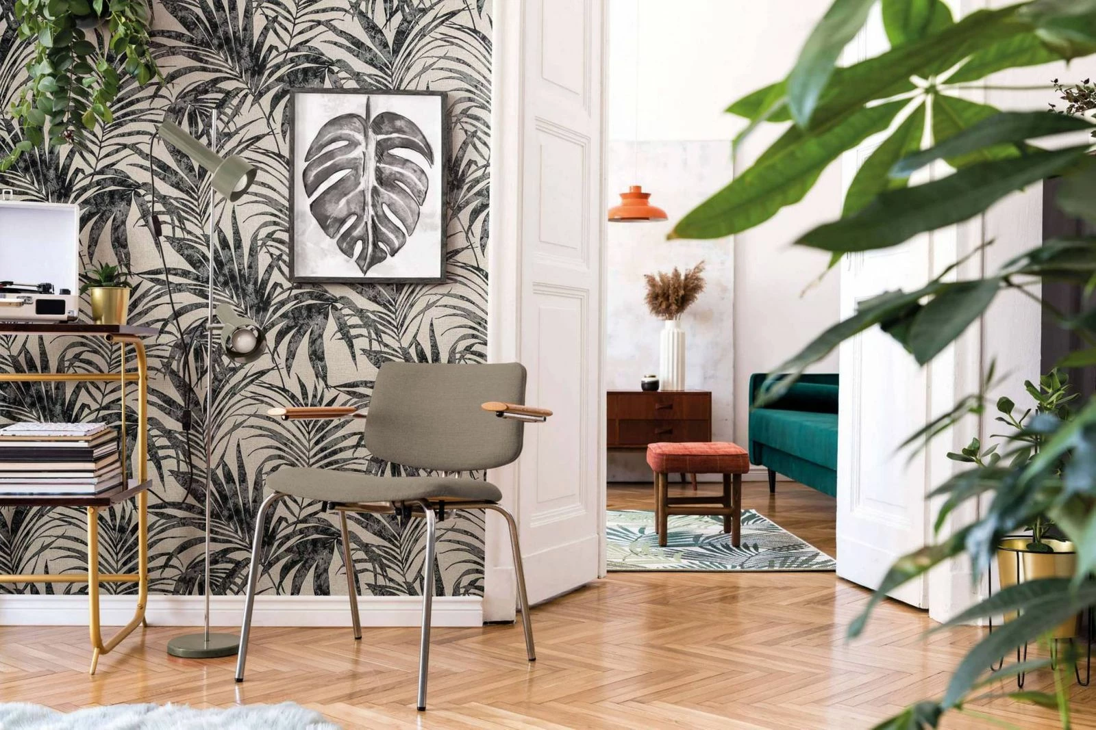 Vliestapete Ivy Farne Weiß Grau 82272 Novamur 5 Vliestapete Ivy Farne Weiß Grau 82272 Novamur – Bild 3