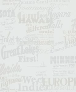 Vliestapete Ivy Schrift Weiß Beige 82326 Novamur