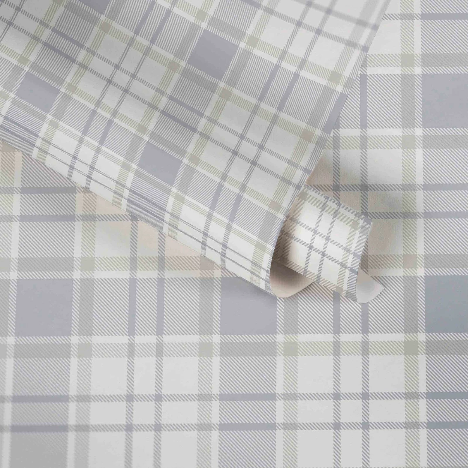 Vliestapete Kinder Kariert Beige Grau Weiß 38122-1 4 Vliestapete Kinder Kariert Beige Grau Weiß 38122-1 – Bild 2