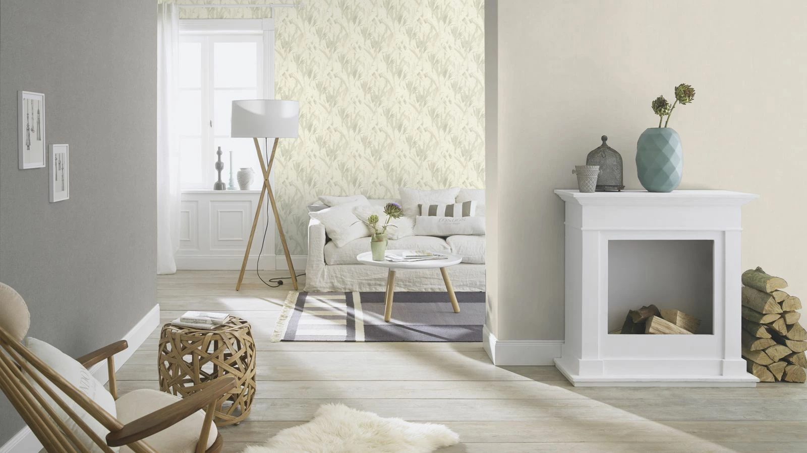 Vliestapete Linien Einfarbig Greige 521474 Rasch 4 Vliestapete Linien Einfarbig Greige 521474 Rasch – Bild 2